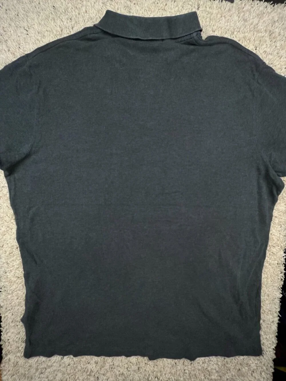 Polo Ralph Lauren Cotton Short Sleeve Polo Shirt w Pony Adult Size 2XL Gray